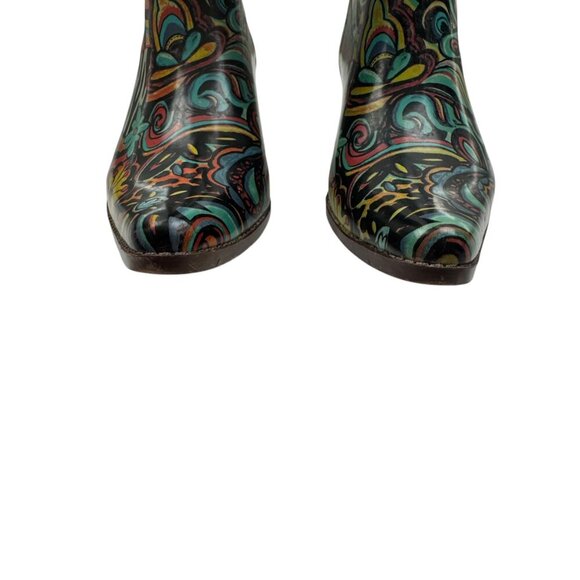 Rain Bops By Beehive Funky Colors Pointed Toe Cowboy Rain Boots Size EU 38/US 7 - Picture 5 of 9